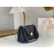 Chloe Penelope Medium Shoulder Bag in Black Grained Calfskin