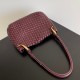 Bottega Veneta Clicker Small Bag in Bordeaux Intrecciato Lambskin