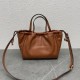 Celine Small Cabas Drawstring Cuir Triomphe Bag in Brown Calfskin