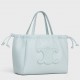 Celine Small Cabas Drawstring Cuir Triomphe Bag in Blue Calfskin