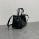 Celine Small Cabas Drawstring Cuir Triomphe Bag in Black Calfskin