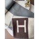 Hermes Avalon Vibration Throw Blanket in Grey Wool and Cashmere