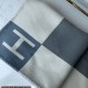 Hermes Avalon Vibration Throw Blanket in Grey Wool and Cashmere