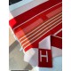 Hermes Avalon Vibration Throw Blanket in Red Wool and Cashmere