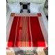 Hermes Avalon Vibration Throw Blanket in Red Wool and Cashmere