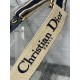 Dior Adjustable Shoulder Strap with Ring in Blue Embroidery Canvas