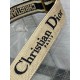 Dior Adjustable Shoulder Strap with Ring in Black Embroidery Canvas