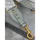 Dior Shoulder Strap with Ring in Gray Oblique Embroidery