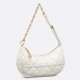 Dior CD Lounge Bag in White Macrocannage Lambskin