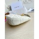 Dior CD Lounge Bag in White Macrocannage Lambskin