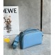 Loewe Mini Camera Crossbody Bag in Blue Calfskin