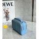 Loewe Mini Camera Crossbody Bag in Blue Calfskin