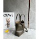 Loewe Mini Puzzle Fold Tote Bag in Dark Green Calfskin