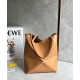 Loewe Medium Puzzle Fold Tote Bag in Tan Calfskin