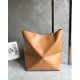 Loewe Large Puzzle Fold Tote Bag in Tan Calfskin