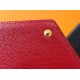 Saint Laurent Cassandre Large Flap Wallet in Red Matelasse Leather