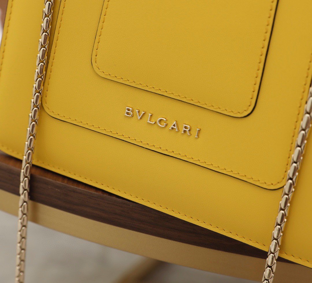 Bvlgari Serpenti Forever Small Bag in Yellow Calfskin