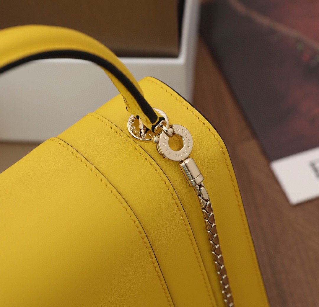 Bvlgari Serpenti Forever Small Bag in Yellow Calfskin