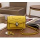 Bvlgari Serpenti Forever Small Crossbody Bag in Yellow Calfskin