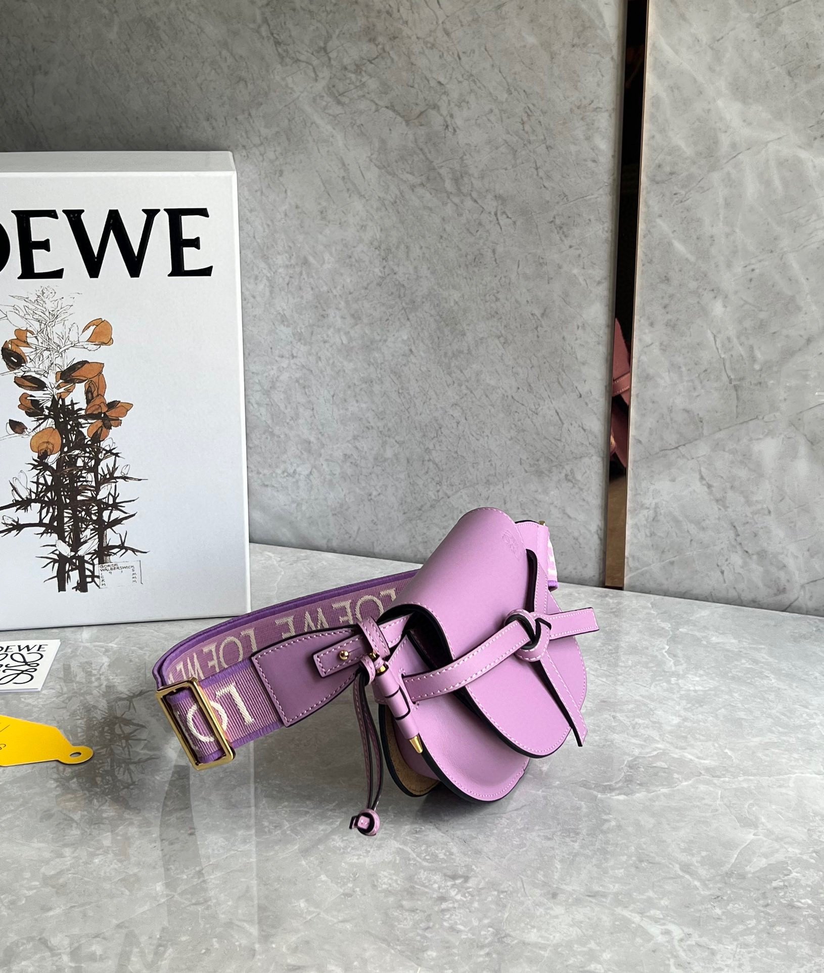 Loewe Gate Dual Mini Bag in Guimauve Calfskin