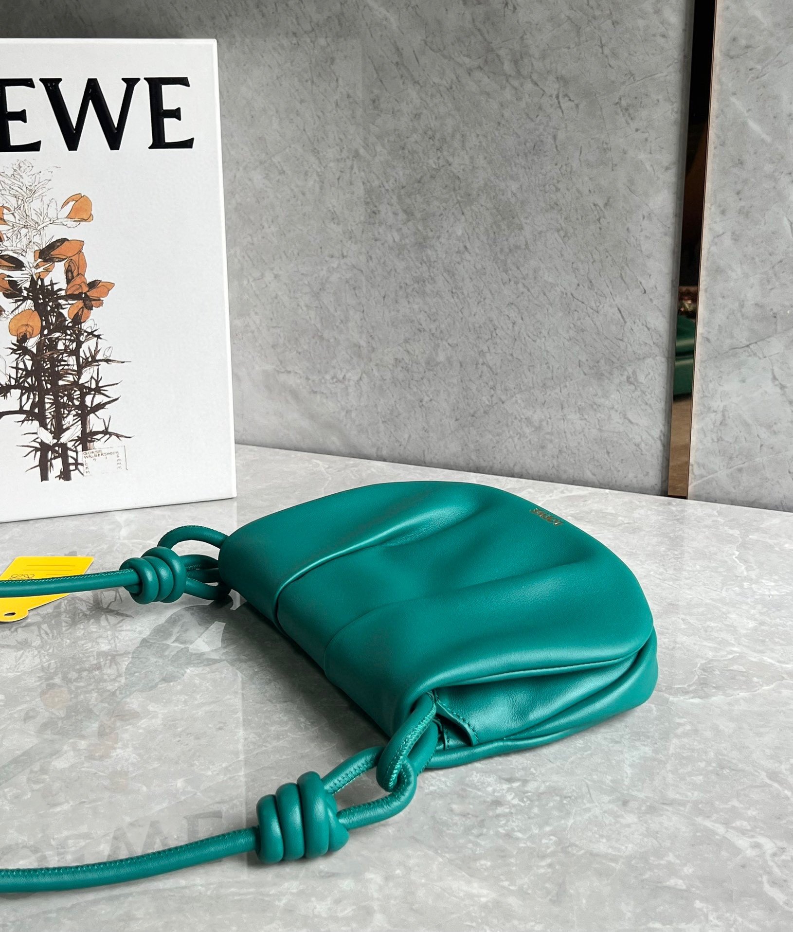 Loewe Paseo Satchel Bag in Green Nappa Leather