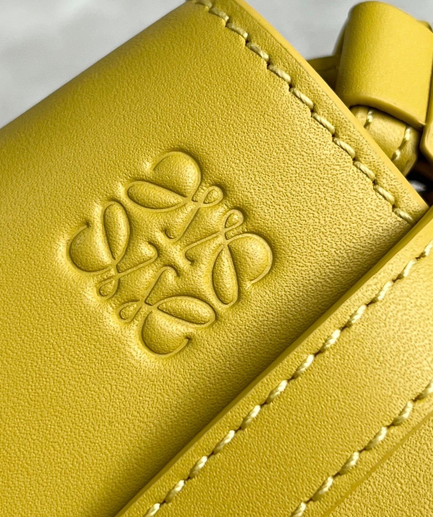 Loewe Gate Dual Mini Bag in Yellow Calfskin