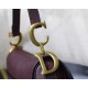 Dior Saddle Bag In Amaranth Grained Calfskin