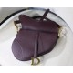 Dior Saddle Bag In Amaranth Grained Calfskin