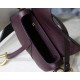 Dior Saddle Bag In Amaranth Grained Calfskin