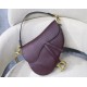 Dior Saddle Bag In Amaranth Grained Calfskin