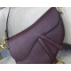 Dior Saddle Bag In Amaranth Grained Calfskin