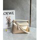 Loewe Puzzle Small Bag in Multicolor Angora and Beige Calfskin