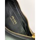 Prada Arque Shoulder Bag in Black Leather