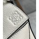 Loewe Puzzle Mini Bag In White Grained Calfskin