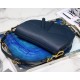 Dior Saddle Bag In Indigo Blue Grained Calfskin