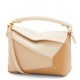 Loewe Puzzle Mini Bag in Multicolor Angora and Beige Calfskin