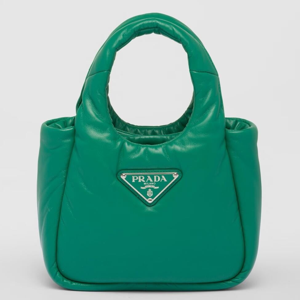 Prada Small Top-handle Bag in Green Nappa Leather