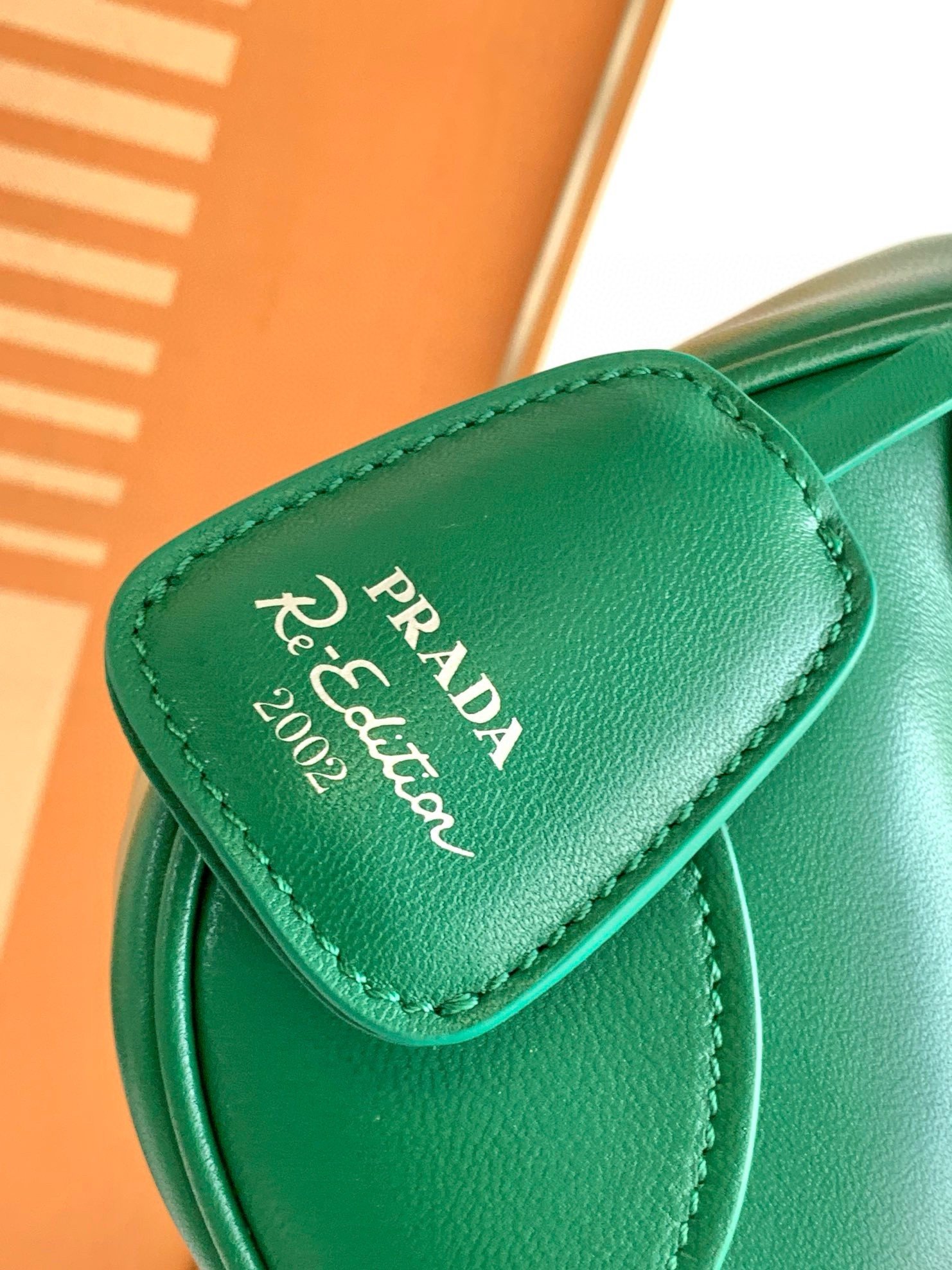 Prada Moon Bag in Green Padded Nappa Leather