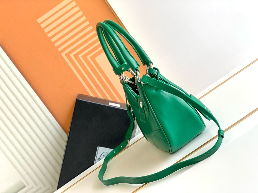 Prada Moon Bag in Green Padded Nappa Leather