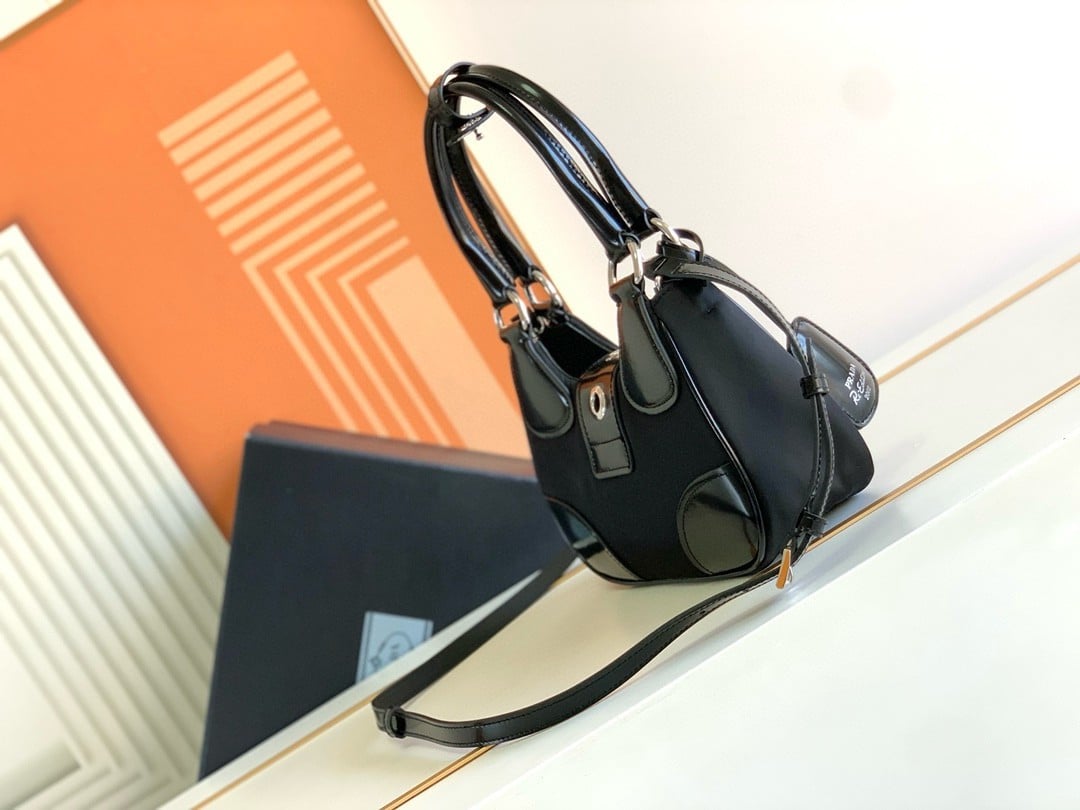 Prada Moon Bag in Black Padded Nappa Leather