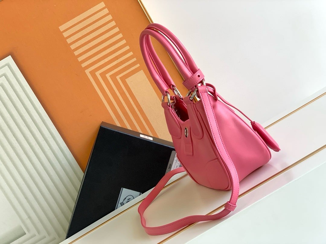 Prada Moon Bag in Pink Padded Nappa Leather