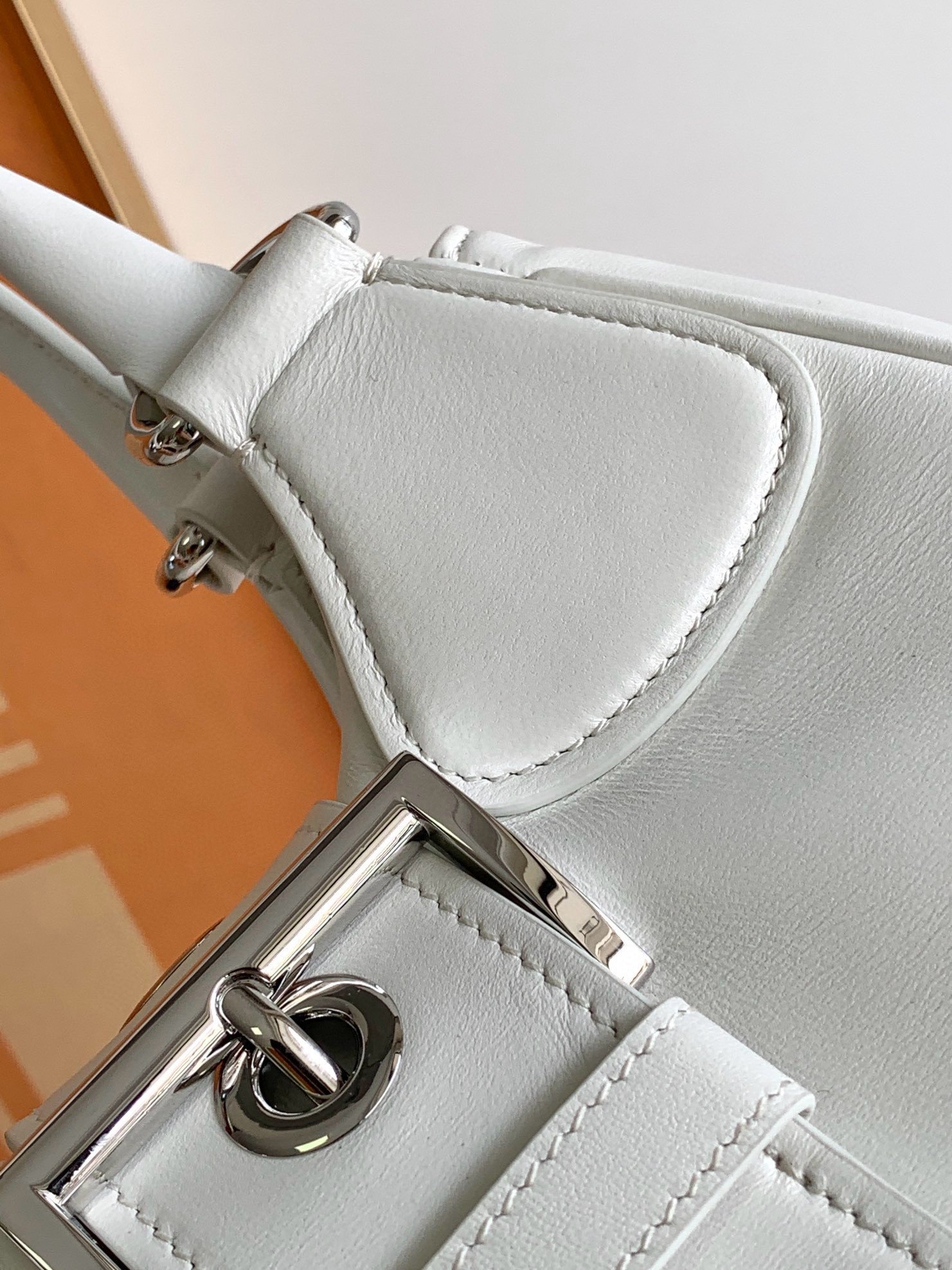 Prada Moon Bag in White Padded Nappa Leather