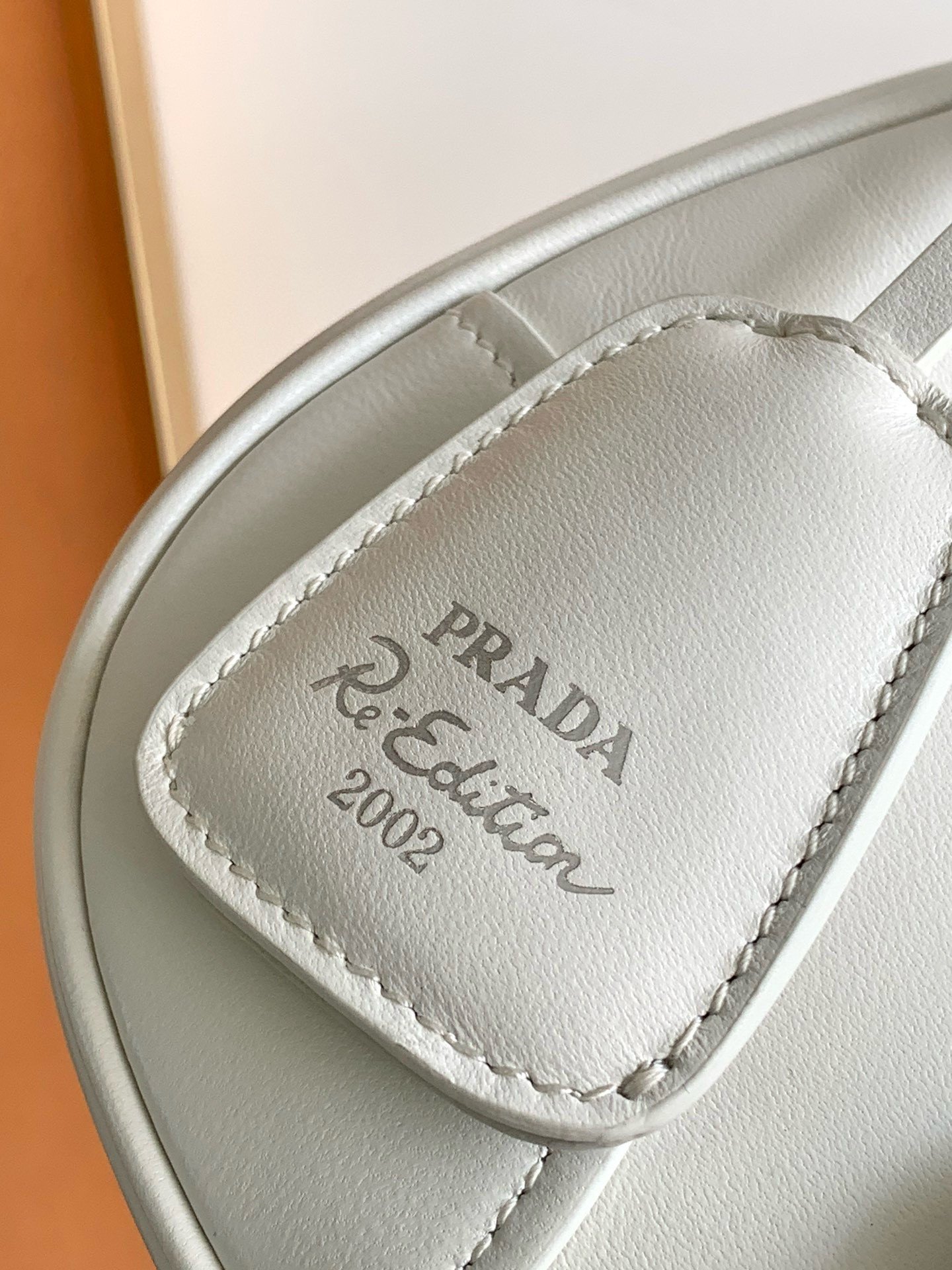 Prada Moon Bag in White Padded Nappa Leather