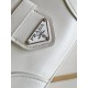 Prada Moon Bag in White Padded Nappa Leather