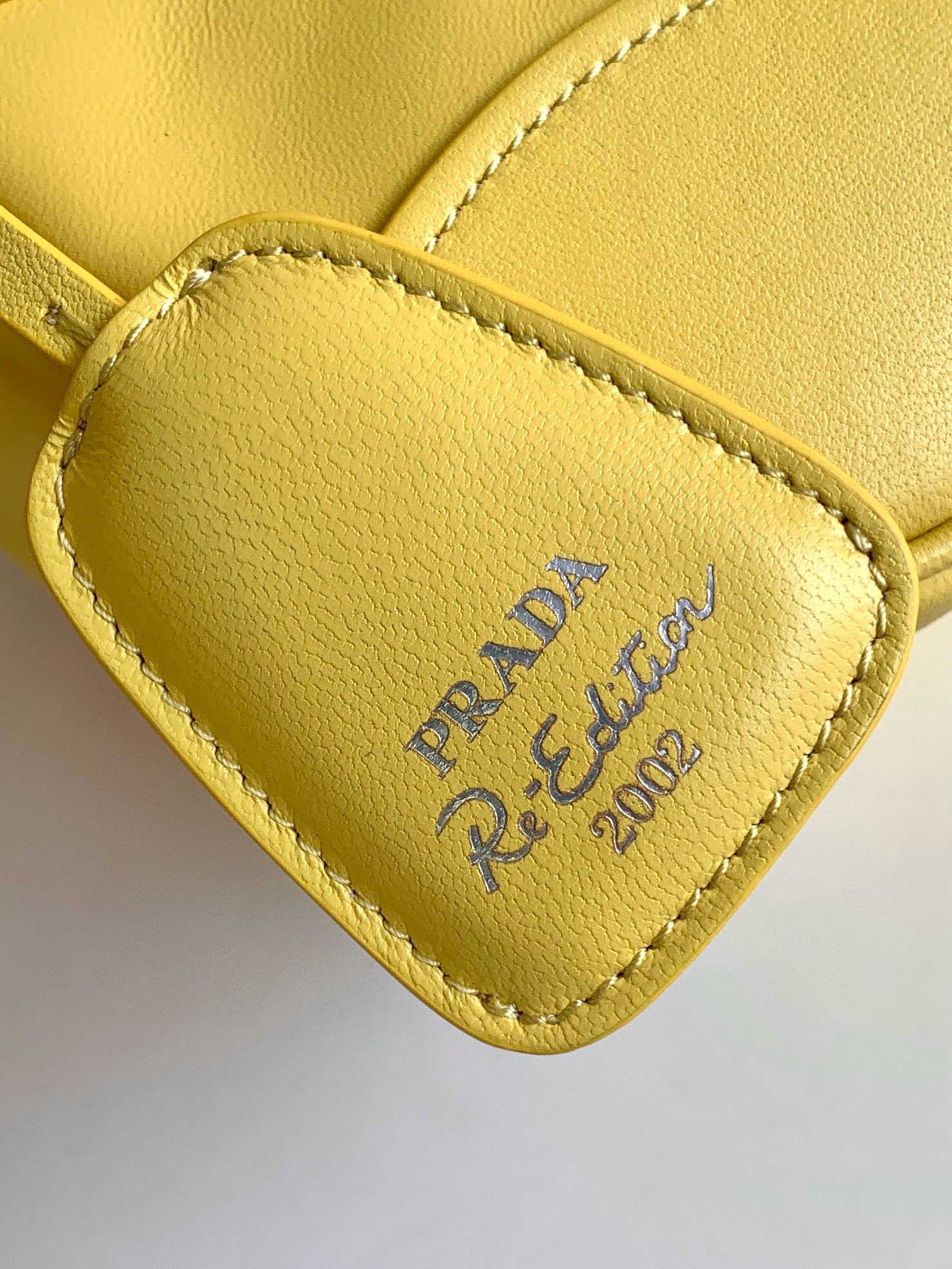 Prada Moon Bag in Yellow Padded Nappa Leather