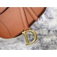 Dior Saddle Bag In Dark Tan Grained Calfskin