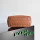 Bottega Veneta Mini Wallace Bag in Brown Intrecciato Calfskin