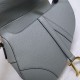 Dior Saddle Bag In Gray Grained Calfskin