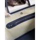 Hermes Garden Party 30 Handmade Bag in Toile and Blue Leather