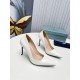 Prada Pumps 95mm in White Patent Leather